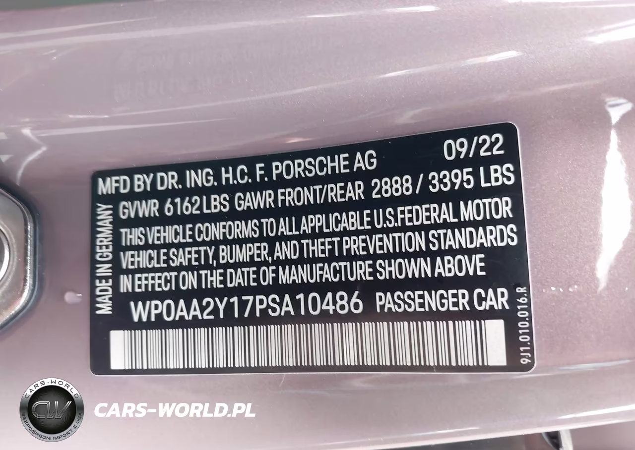 2023 Porsche Taycan VIN:WP0AA2Y17PSA10486 - 9