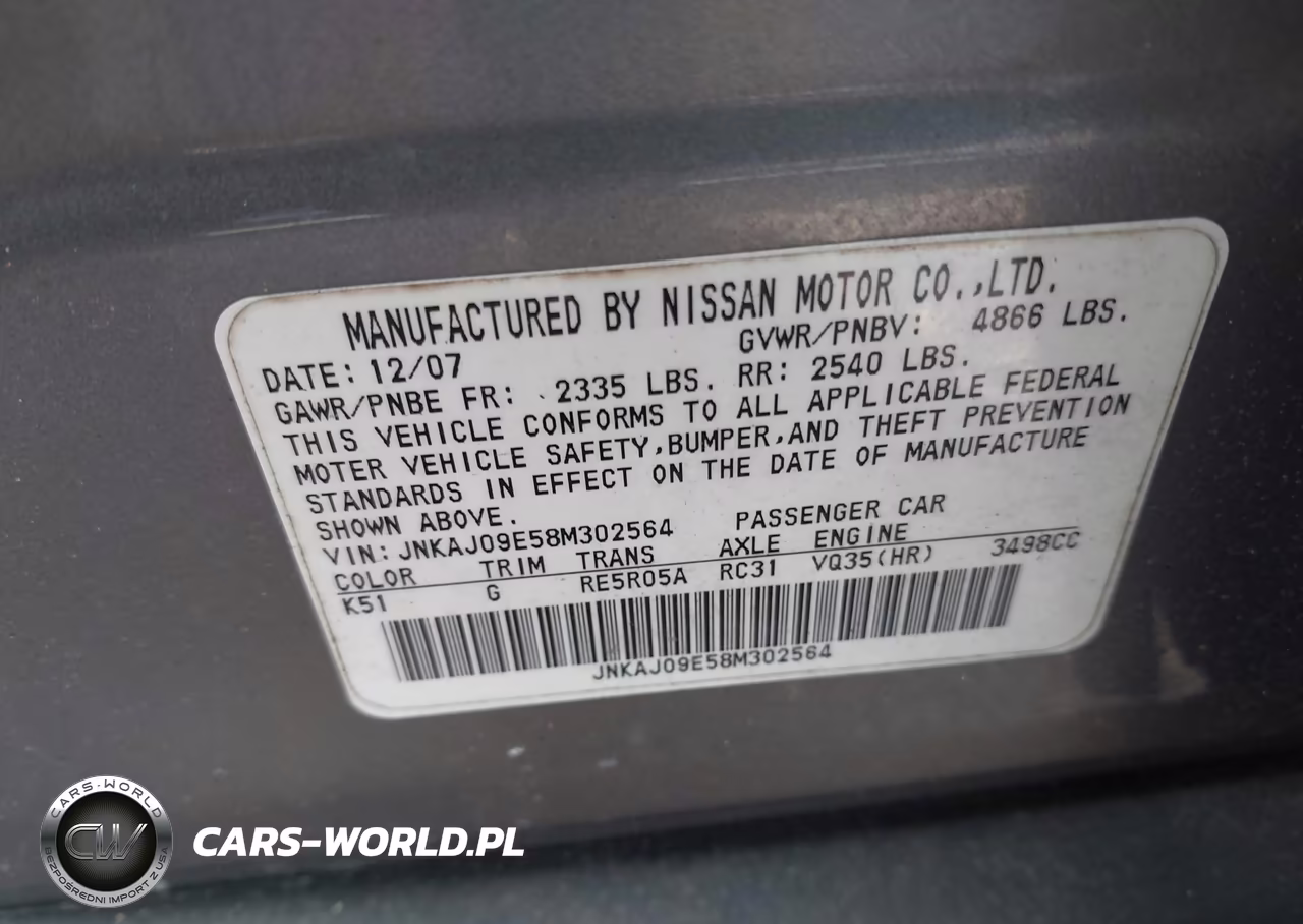 2008 Infiniti Ex35 Journey VIN:JNKAJ09E58M302564 - 9