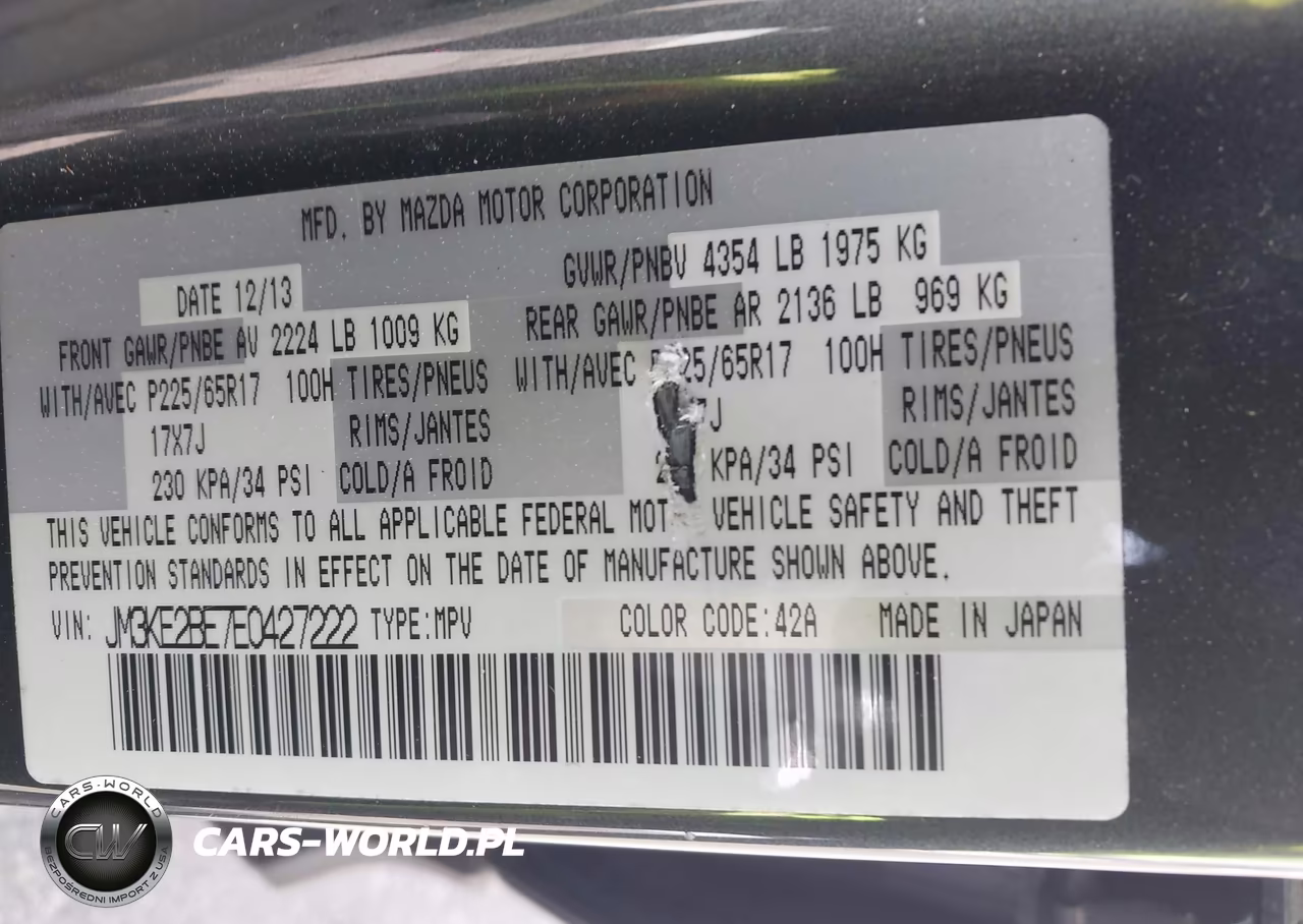 2014 Mazda Cx-5 Sport VIN:JM3KE2BE7E0427222 - 9