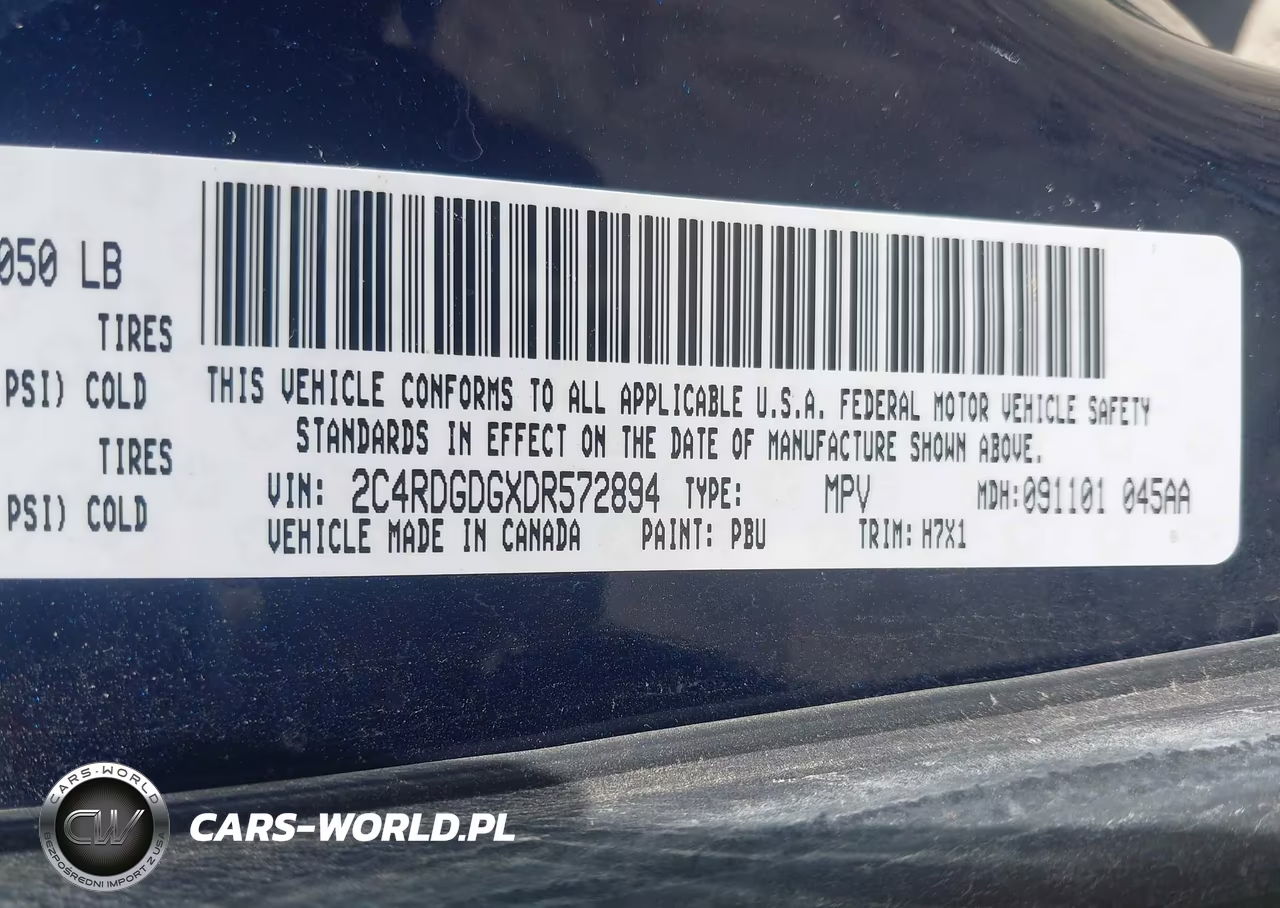 2013 Dodge Grand Caravan Crew VIN:2C4RDGDGXDR572894 - 9