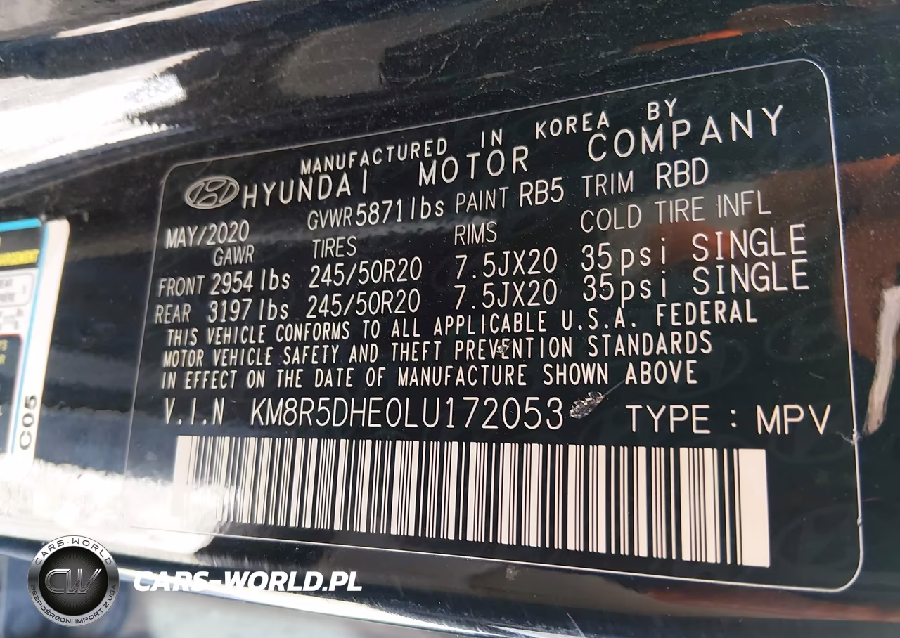 2020 Hyundai Palisade Limited VIN:KM8R5DHE0LU172053 - 9