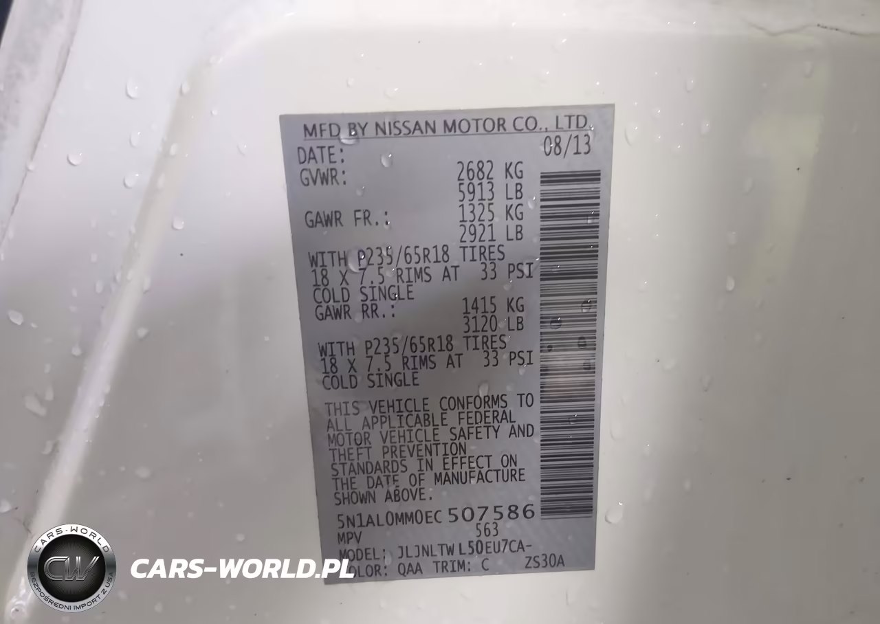 2014 Infiniti Qx60 VIN:5N1AL0MM0EC507586 - 9