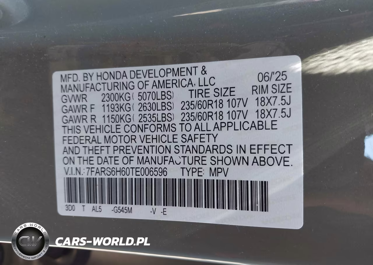2026 Honda Cr-V Hybrid Awd Trailsport VIN:7FARS6H60TE006596 - 9
