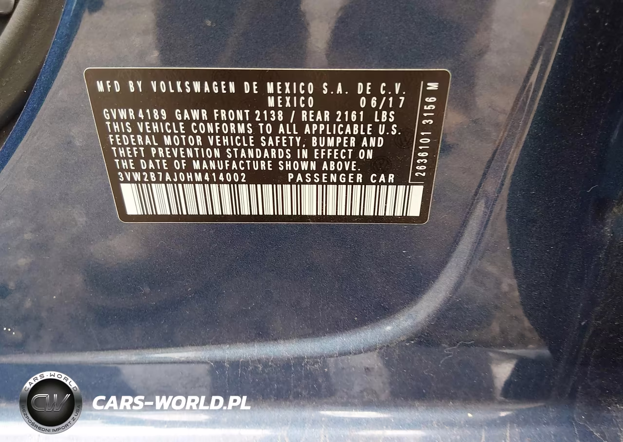 2017 Volkswagen Jetta 1.4T S VIN:3VW2B7AJ0HM414002 - 9