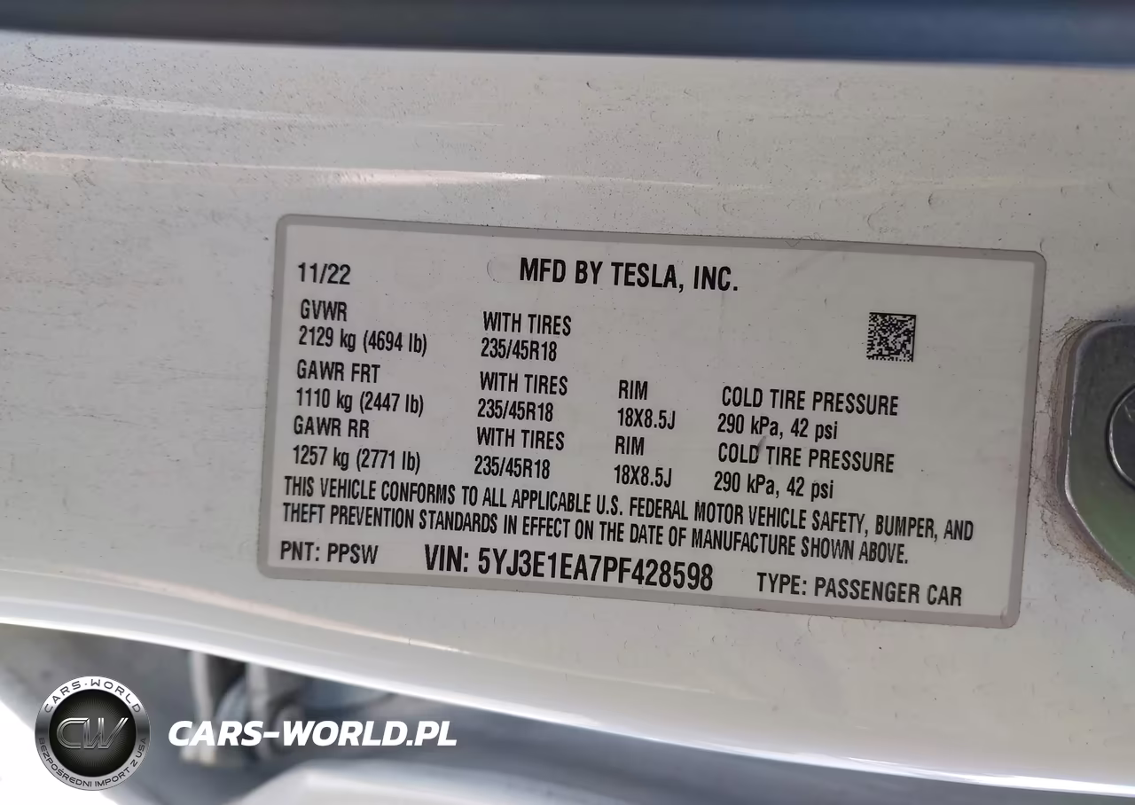 2023 Tesla Model 3 Rear-Wheel Drive VIN:5YJ3E1EA7PF428598 - 9
