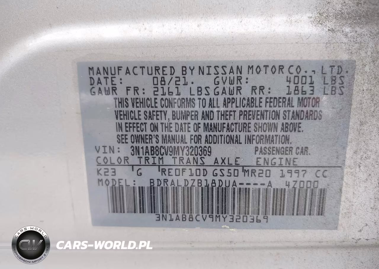 2021 Nissan Sentra Sv Xtronic Cvt VIN:3N1AB8CV9MY320369 - 9