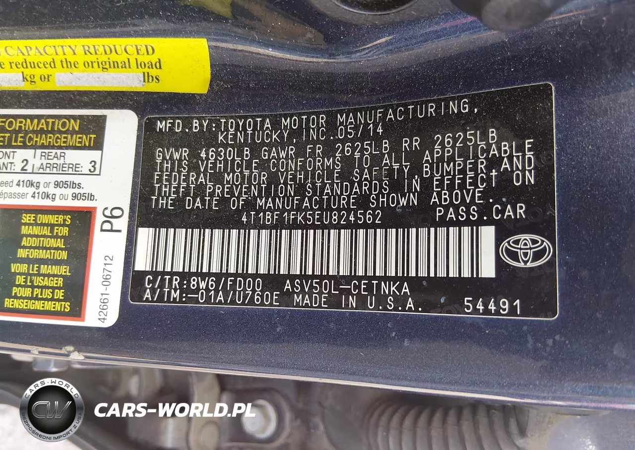 2014 Toyota Camry Le VIN:4T1BF1FK5EU824562 - 9