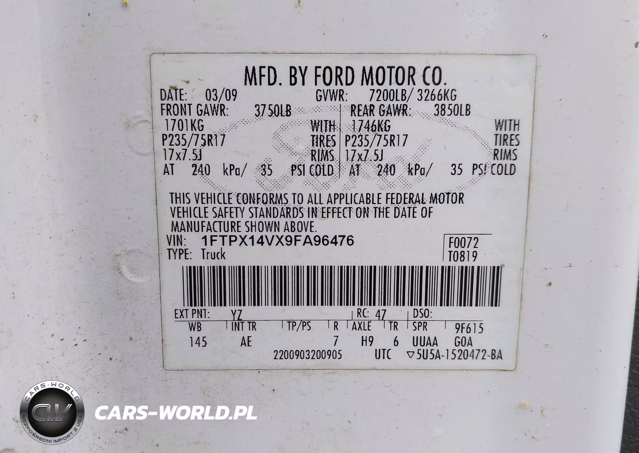 2009 Ford F-150 Fx4-Lariat-Xl-Xlt VIN:1FTPX14VX9FA96476 - 9