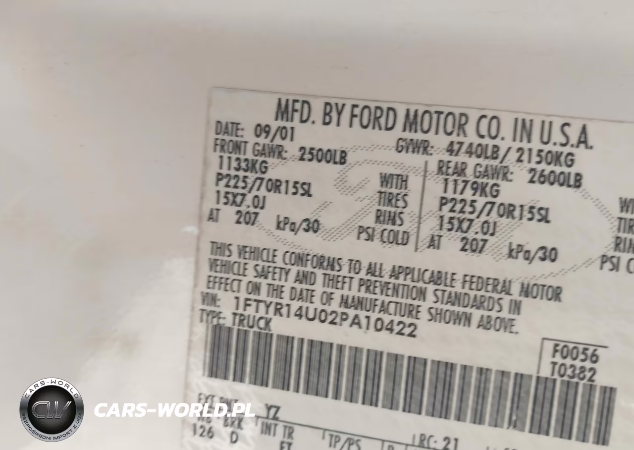 2002 Ford Ranger Edge-Tremor-Xl-Xlt VIN:1FTYR14U02PA10422 - 9