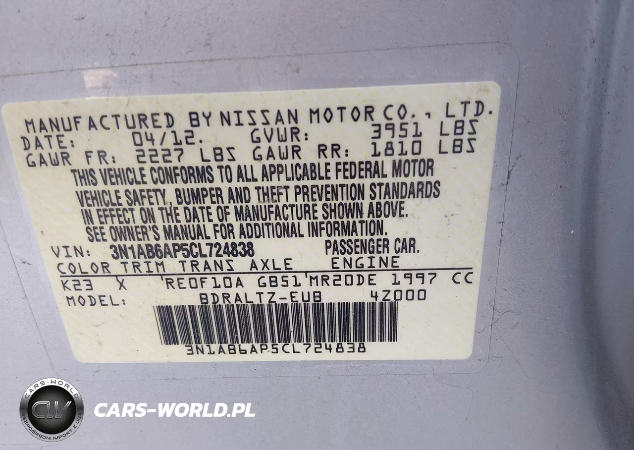 2012 Nissan Sentra 2.0 S VIN:3N1AB6AP5CL724838 - 9