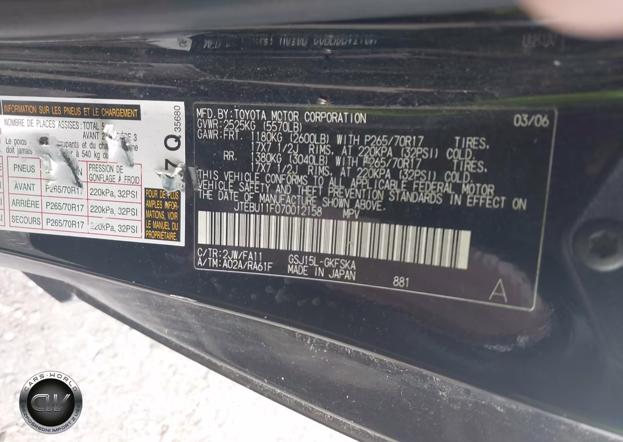 2007 Toyota Fj Cruiser VIN:JTEBU11F070012158 - 9