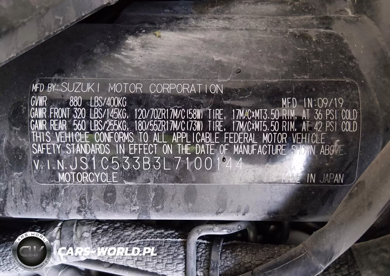 2020 Suzuki Gsx-S750 M-Z VIN:JS1C533B3L7100144 - 10