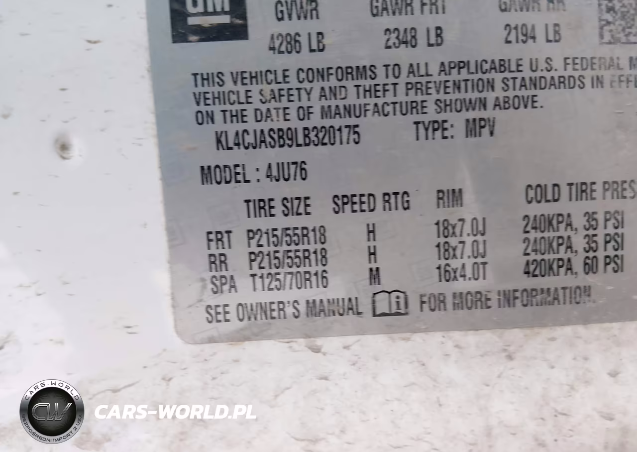 2020 Buick Encore Fwd Preferred VIN:KL4CJASB9LB320175 - 9