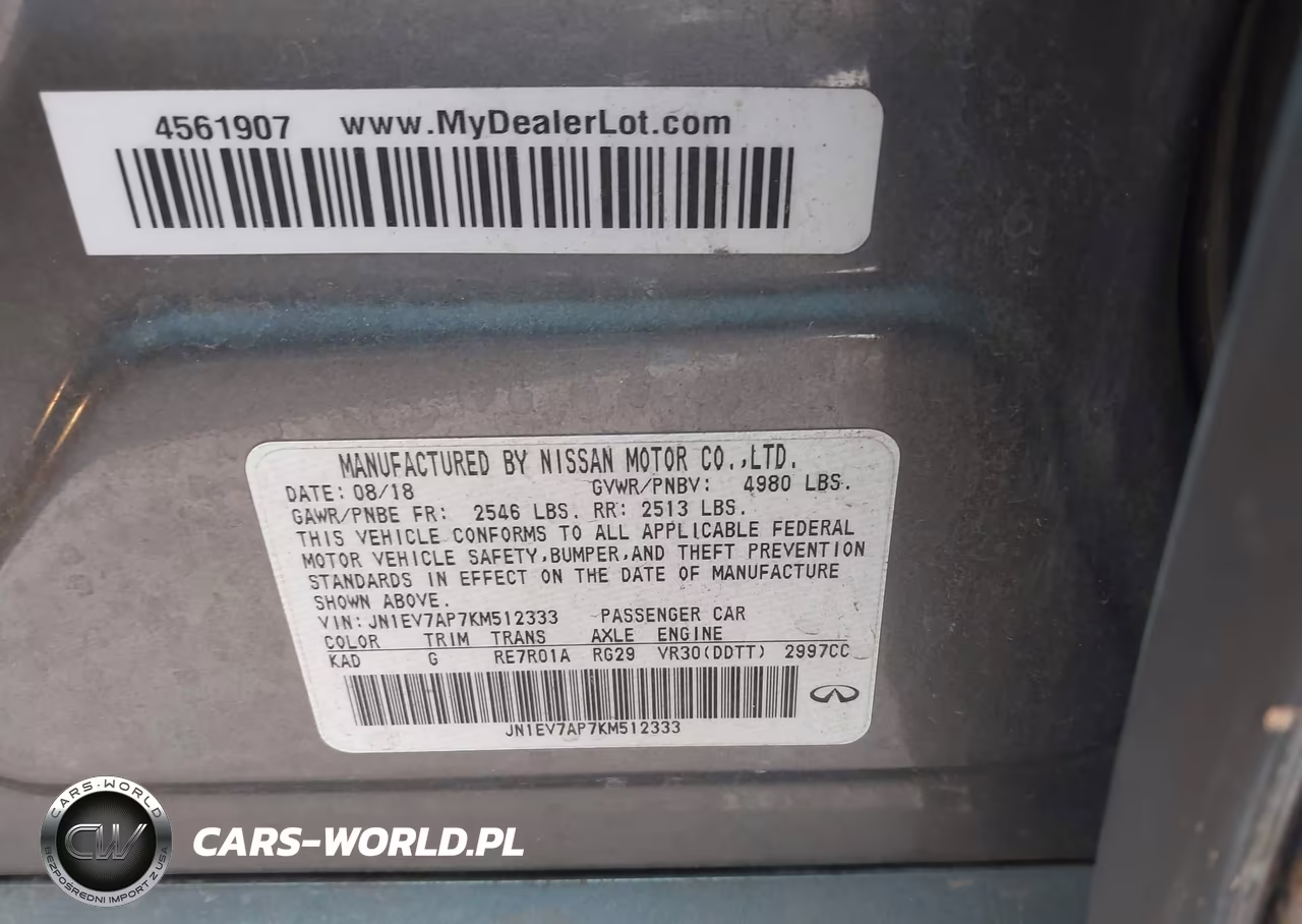 2019 Infiniti Q50 3.0T Luxe VIN:JN1EV7AP7KM512333 - 9