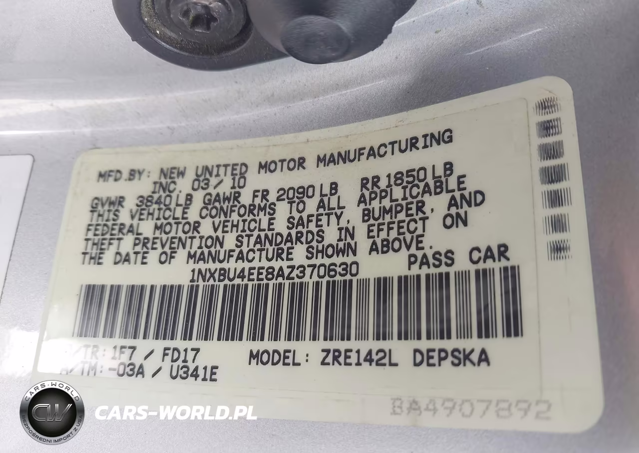 2010 Toyota Corolla S VIN:1NXBU4EE8AZ370630 - 9