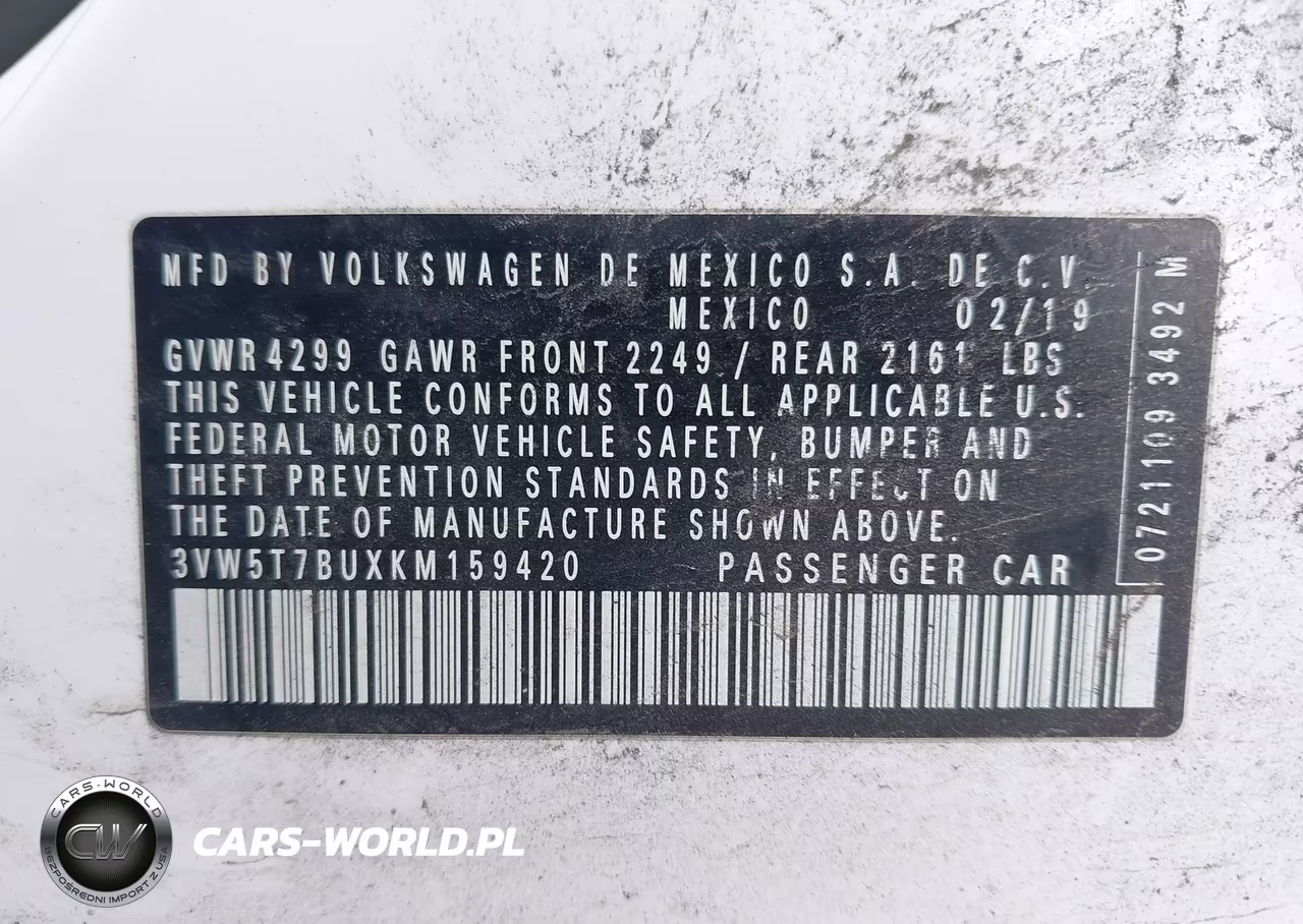 2019 Volkswagen Jetta Gli 2.0T 35Th Anniversary Edition-2.0T Autobahn-2.0T S VIN:3VW5T7BUXKM159420 - 9