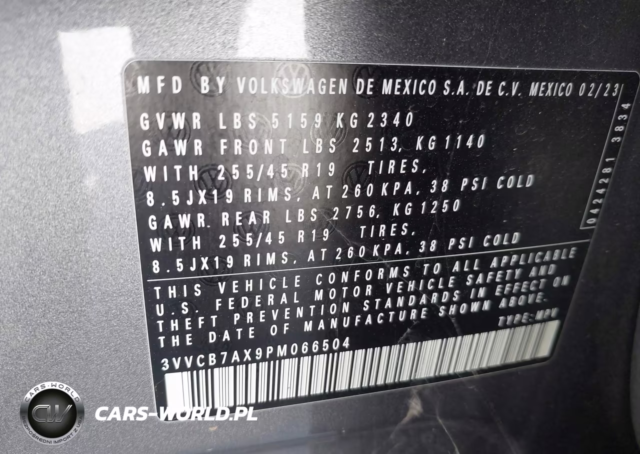 2023 Volkswagen Tiguan 2.0T Se R-Line Black VIN:3VVCB7AX9PM066504 - 9