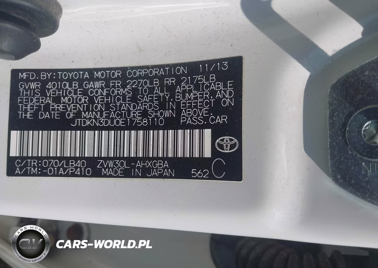 2014 Toyota Prius Four VIN:JTDKN3DU0E1758110 - 9