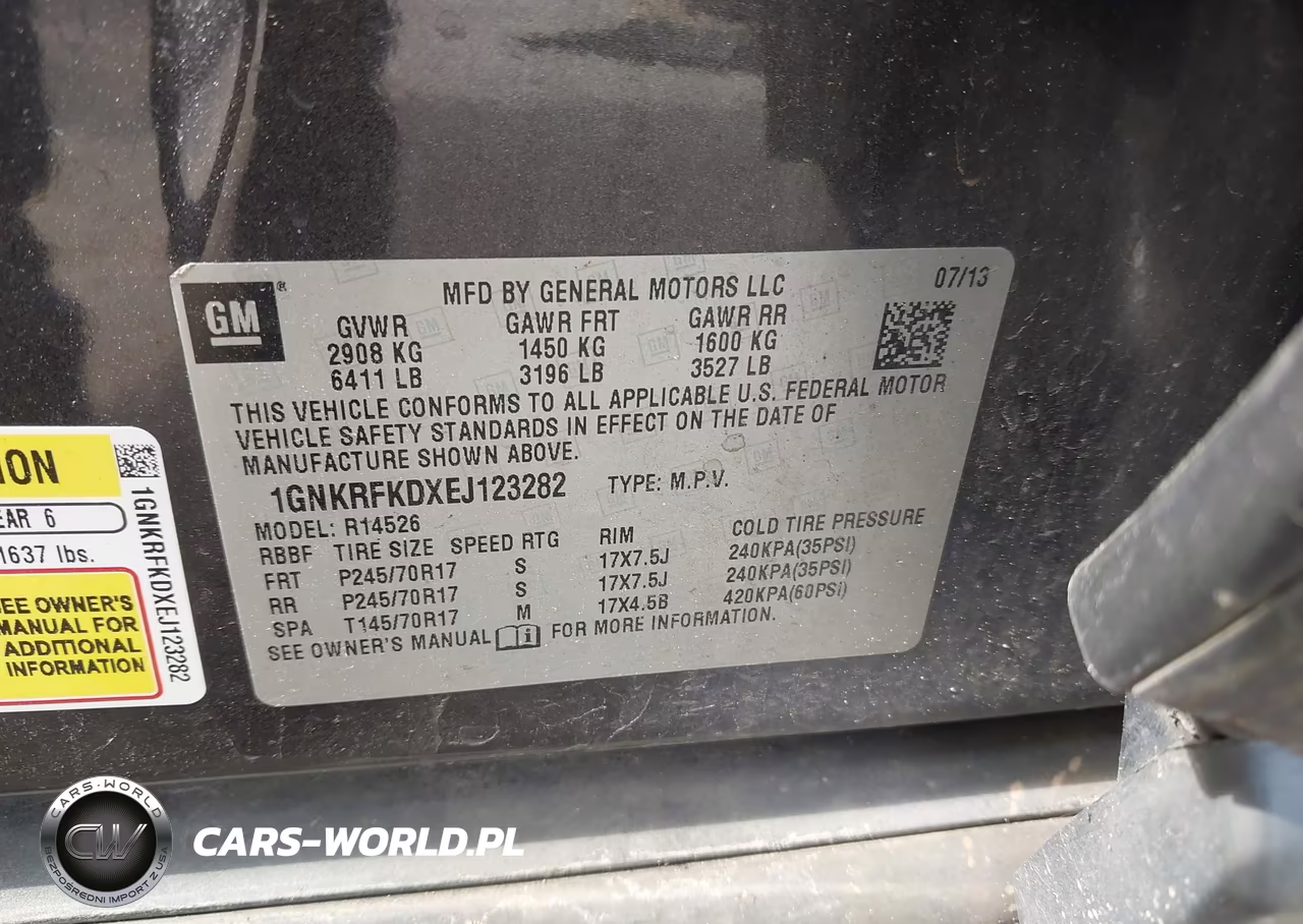 2014 Chevrolet Traverse Ls VIN:1GNKRFKDXEJ123282 - 9