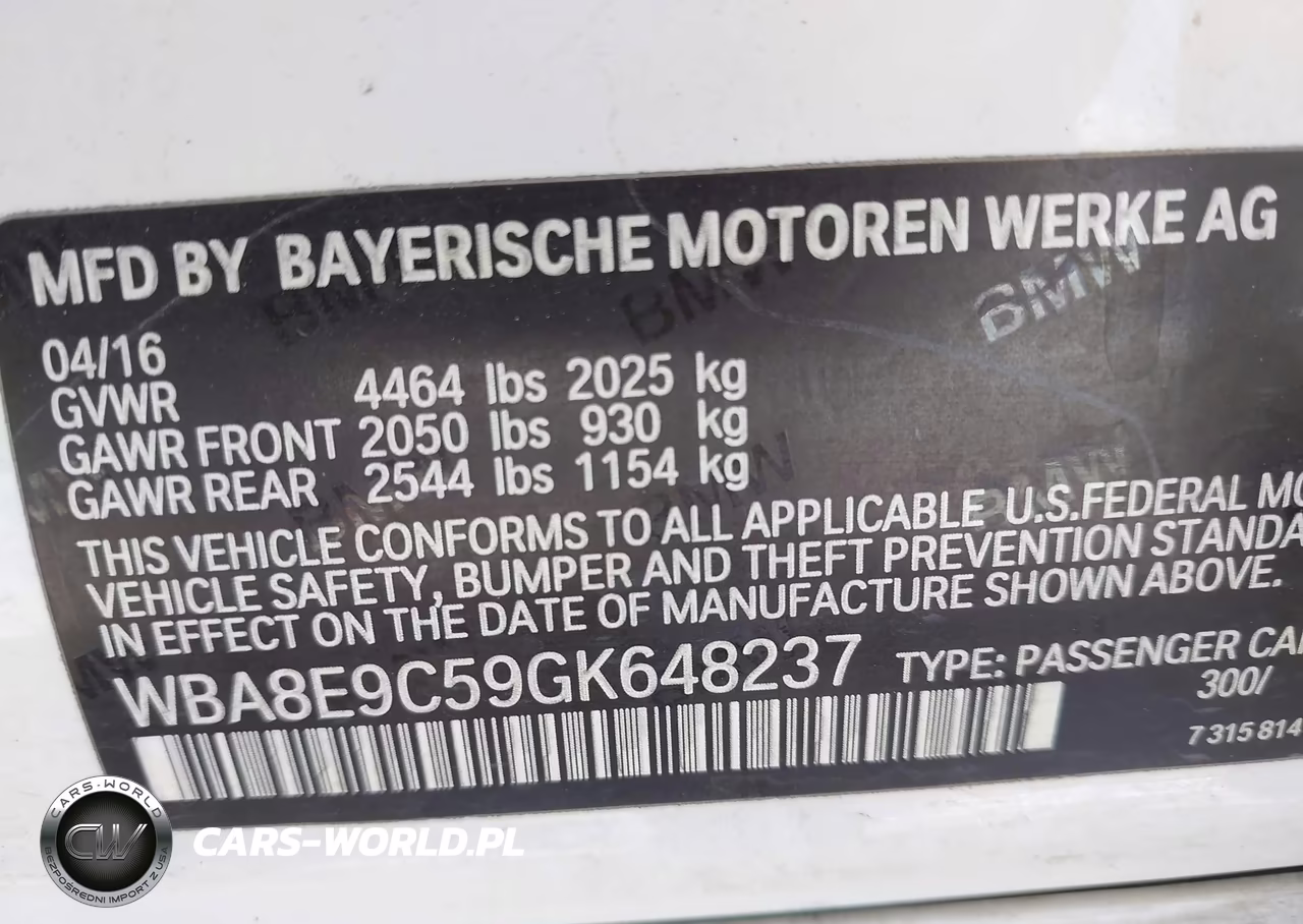 2016 BMW 3 Series 328I VIN:WBA8E9C59GK648237 - 9