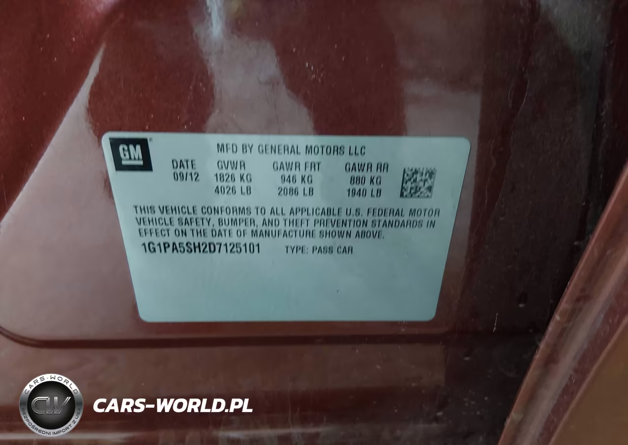 2013 Chevrolet Cruze Ls Auto VIN:1G1PA5SH2D7125101 - 9