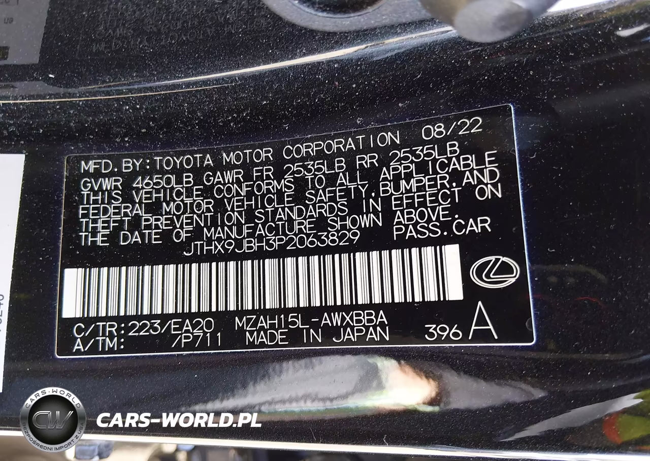 2023 Lexus Ux 250H VIN:JTHX9JBH3P2063829 - 9