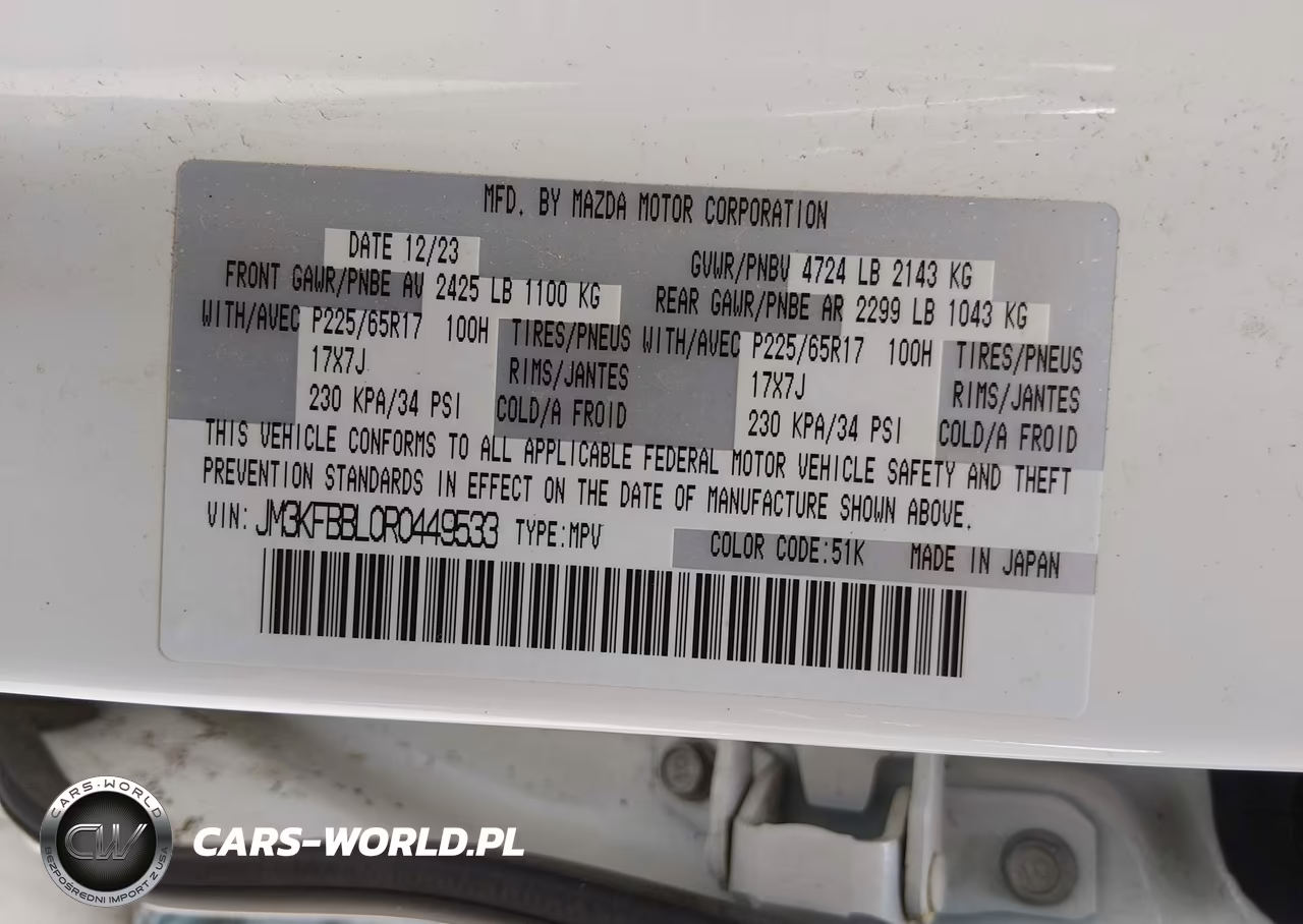 2024 Mazda Cx-5 2.5 S Select VIN:JM3KFBBL0R0449533 - 9