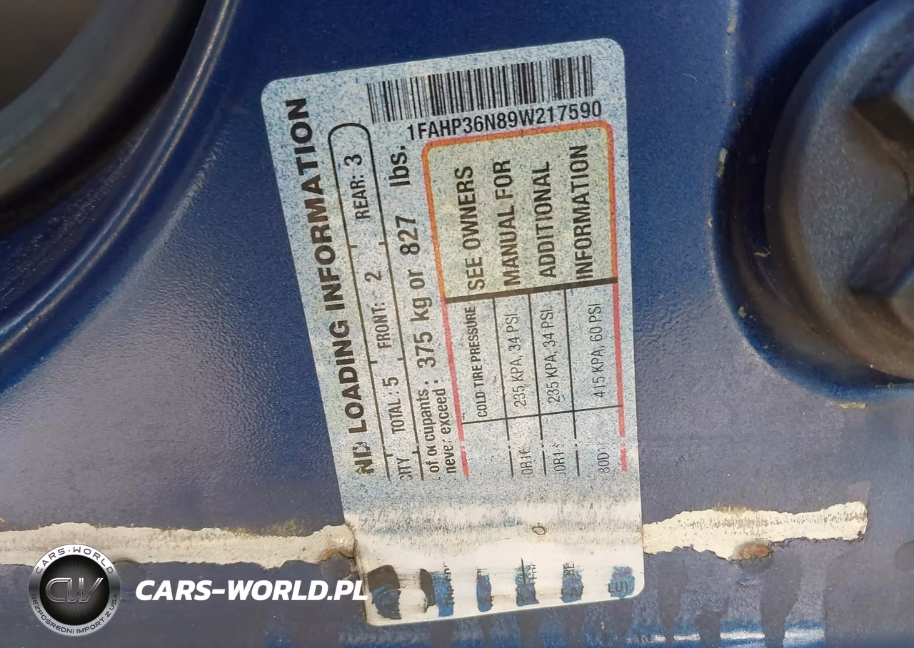 2009 Ford Focus Ses VIN:1FAHP36N89W217590 - 9