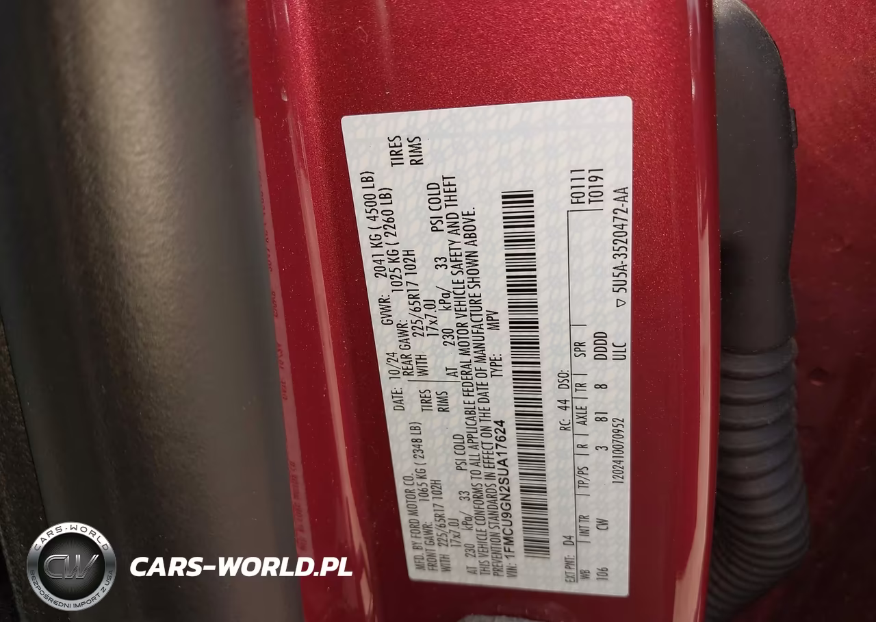 2025 Ford Escape Active VIN:1FMCU9GN2SUA17624 - 9
