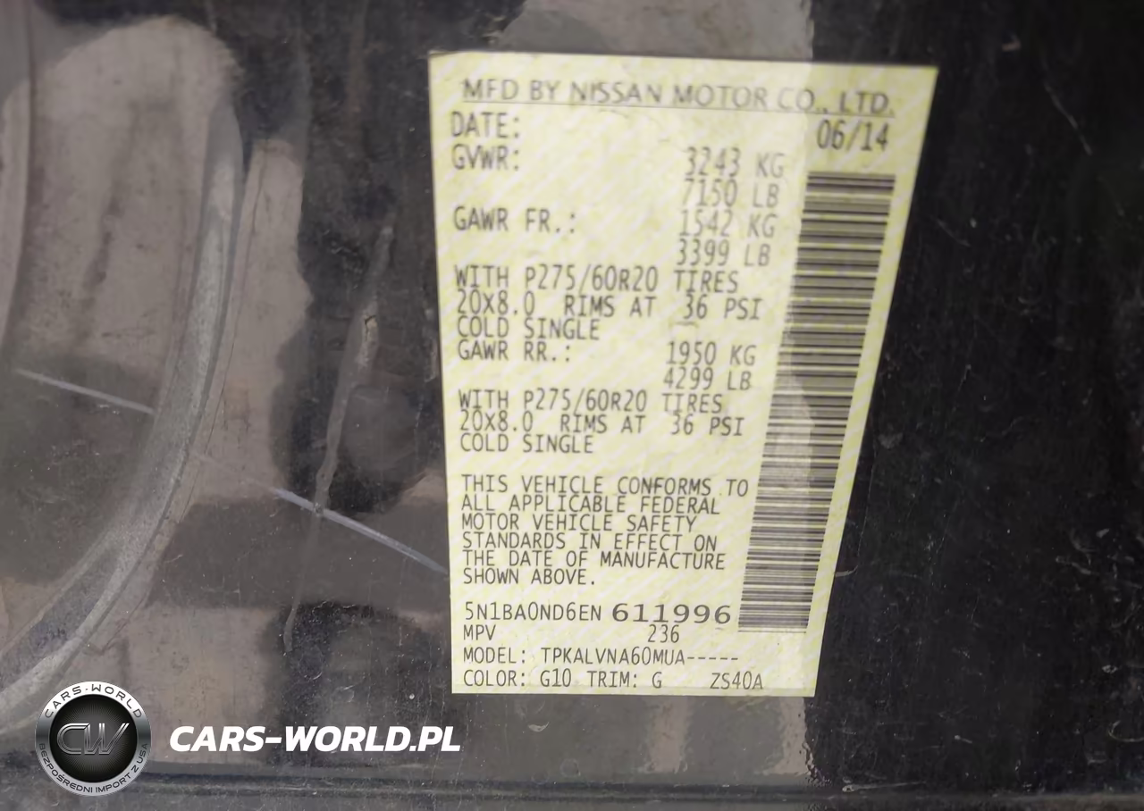 2014 Nissan Armada Sl VIN:5N1BA0ND6EN611996 - 9