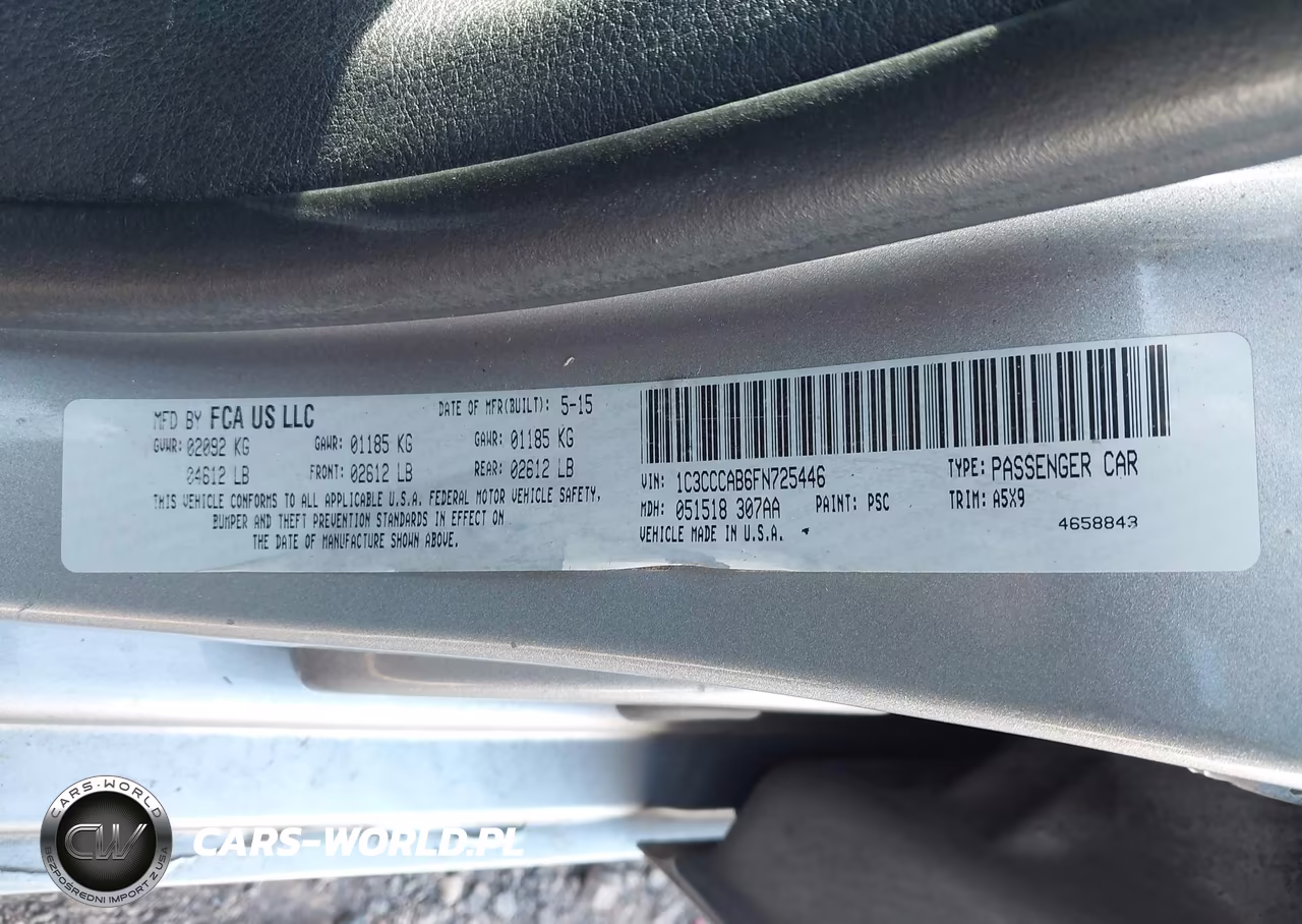 2015 Chrysler 200 Limited VIN:1C3CCCAB6FN725446 - 9