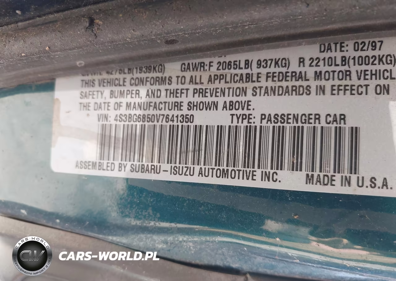1997 Subaru Legacy Outback-Outback Limited VIN:4S3BG6850V7641350 - 9