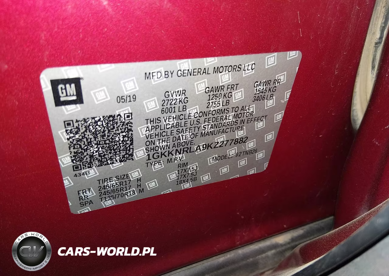2019 GMC Acadia Sle-1 VIN:1GKKNRLA9KZ277882 - 9
