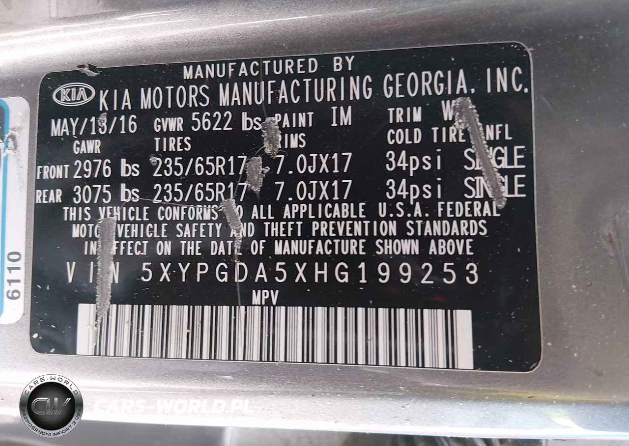 2017 Kia Sorento 3.3L Lx VIN:5XYPGDA5XHG199253 - 9