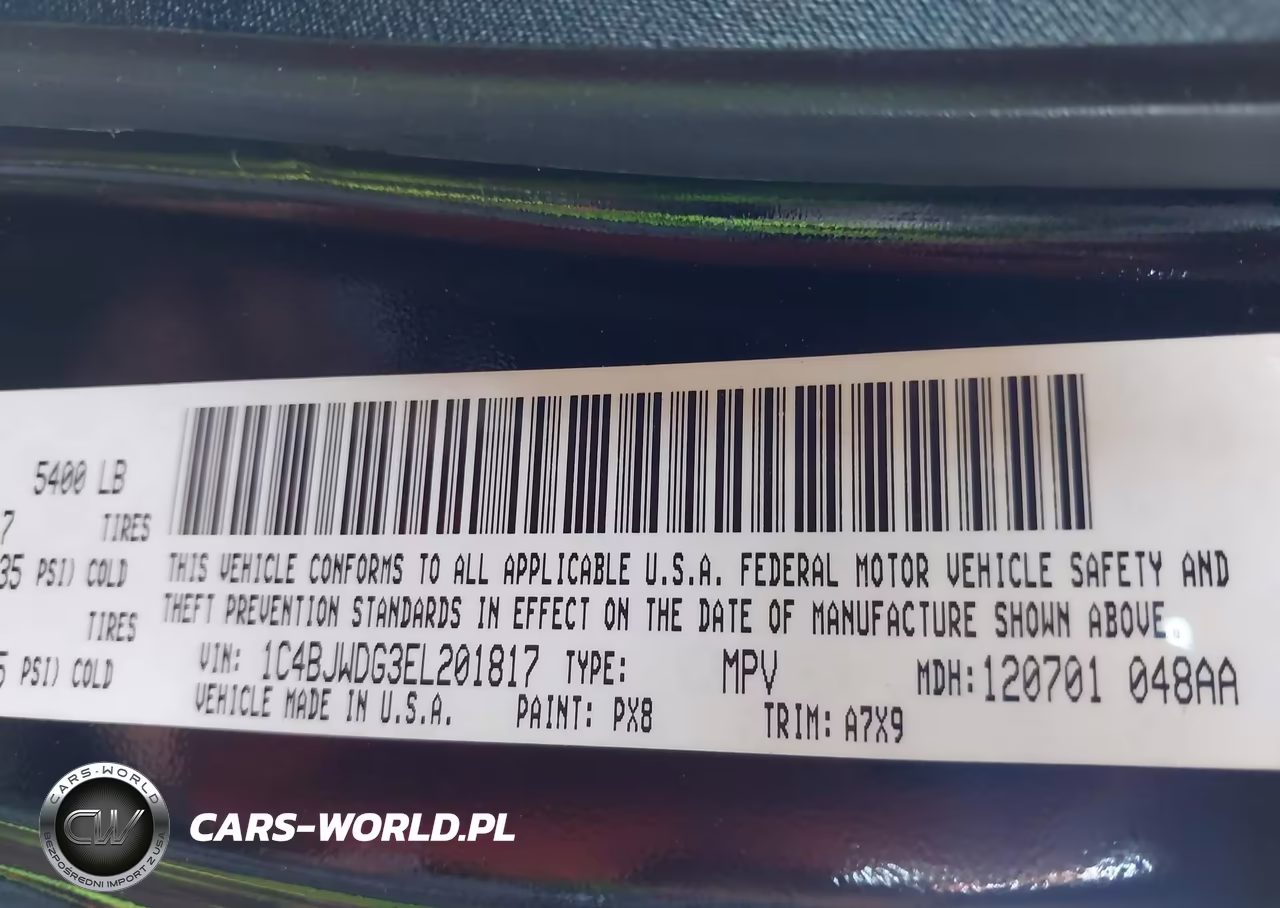 2014 Jeep Wrangler Unlimited Sport VIN:1C4BJWDG3EL201817 - 9