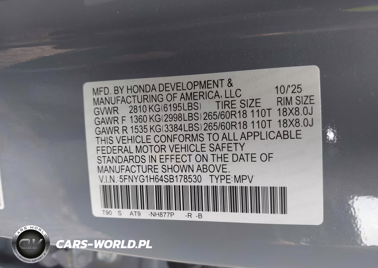 2025 Honda Pilot Trailsport VIN:5FNYG1H64SB178530 - 9
