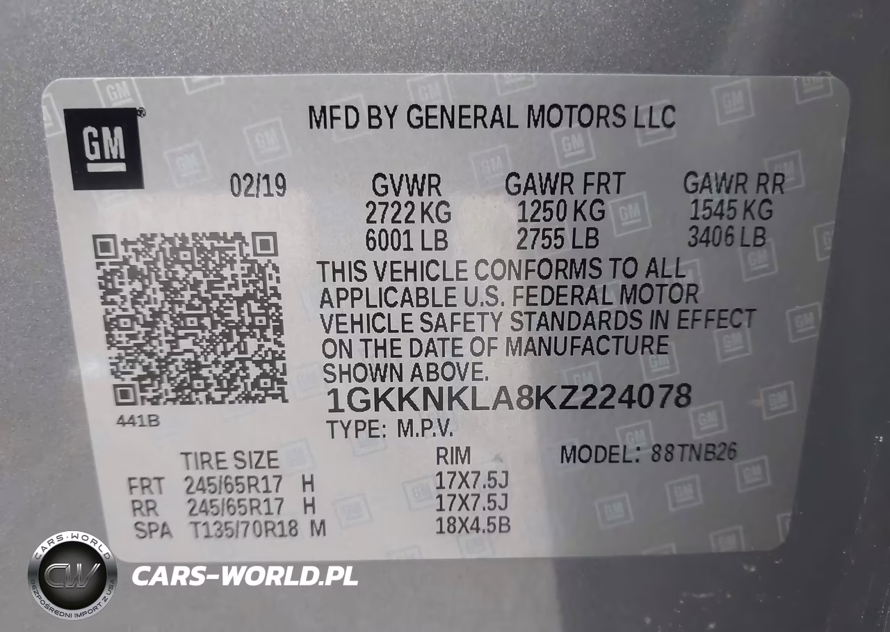 2019 GMC Acadia Sle-1 VIN:1GKKNKLA8KZ224078 - 9