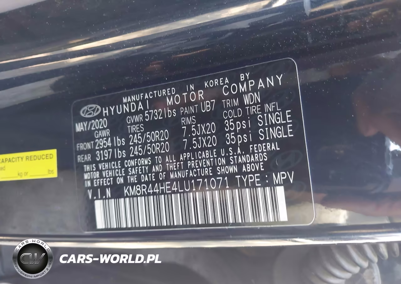 2020 Hyundai Palisade Sel VIN:KM8R44HE4LU171071 - 9