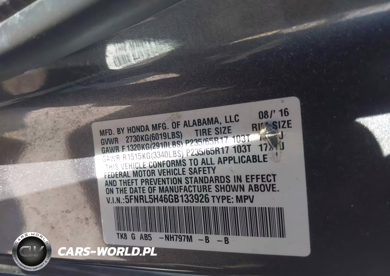 2016 Honda Odyssey Ex VIN:5FNRL5H46GB133926 - 9