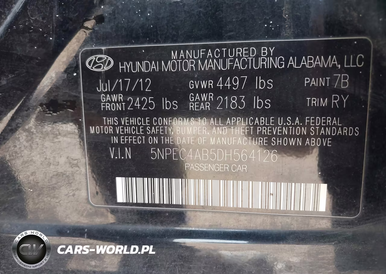 2013 Hyundai Sonata Limited 2.0T VIN:5NPEC4AB5DH564126 - 9