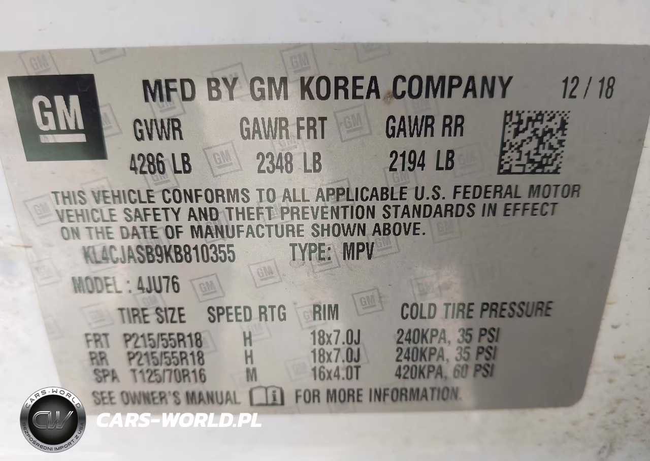 2019 Buick Encore Fwd Preferred VIN:KL4CJASB9KB810355 - 9
