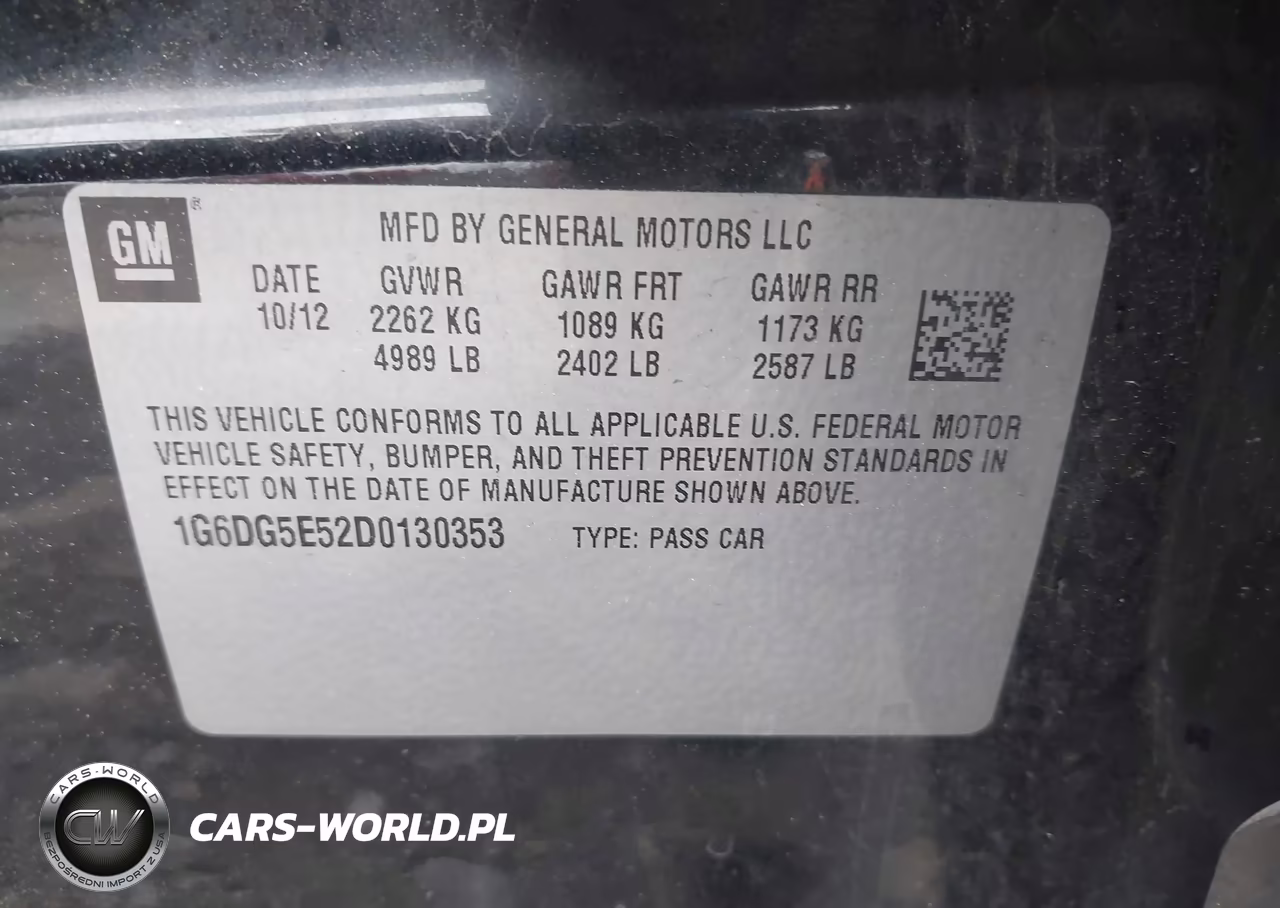 2013 Cadillac Cts Luxury VIN:1G6DG5E52D0130353 - 9