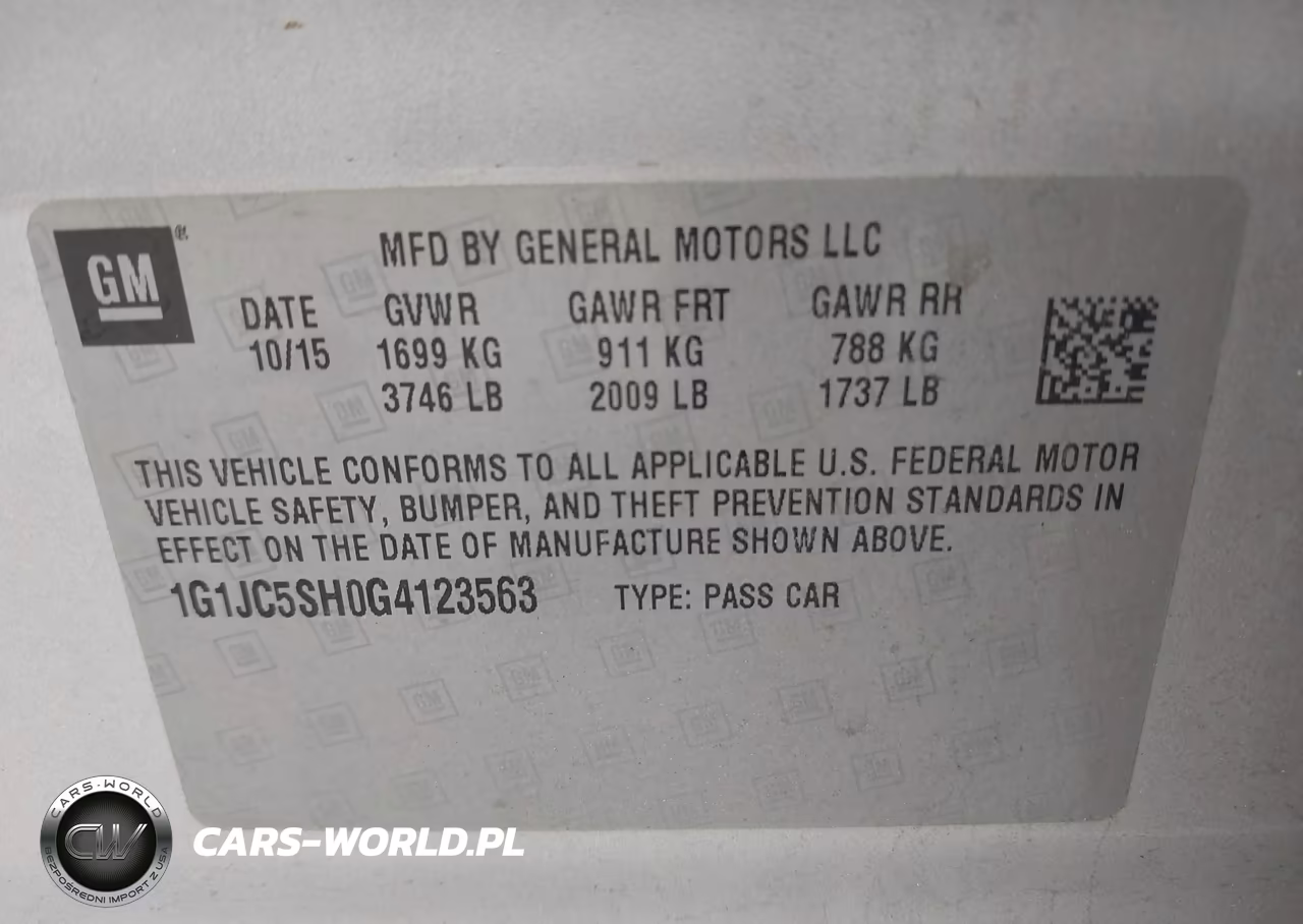 2016 Chevrolet Sonic Lt Auto VIN:1G1JC5SH0G4123563 - 9
