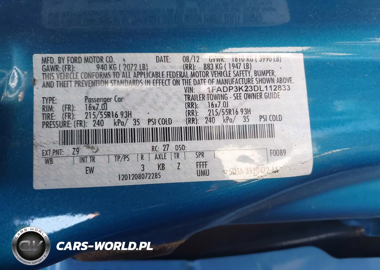 2013 Ford Focus Se VIN:1FADP3K23DL112833 - 9