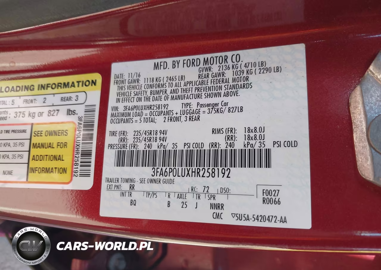 2017 Ford Fusion Hybrid Se VIN:3FA6P0LUXHR258192 - 9