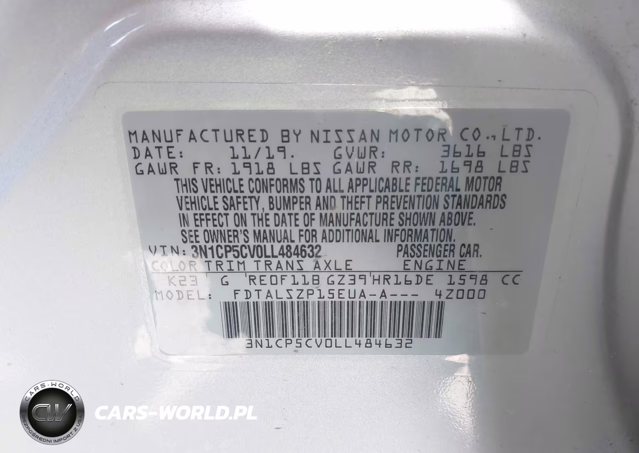 2020 Nissan Kicks Sv Xtronic Cvt VIN:3N1CP5CV0LL484632 - 9