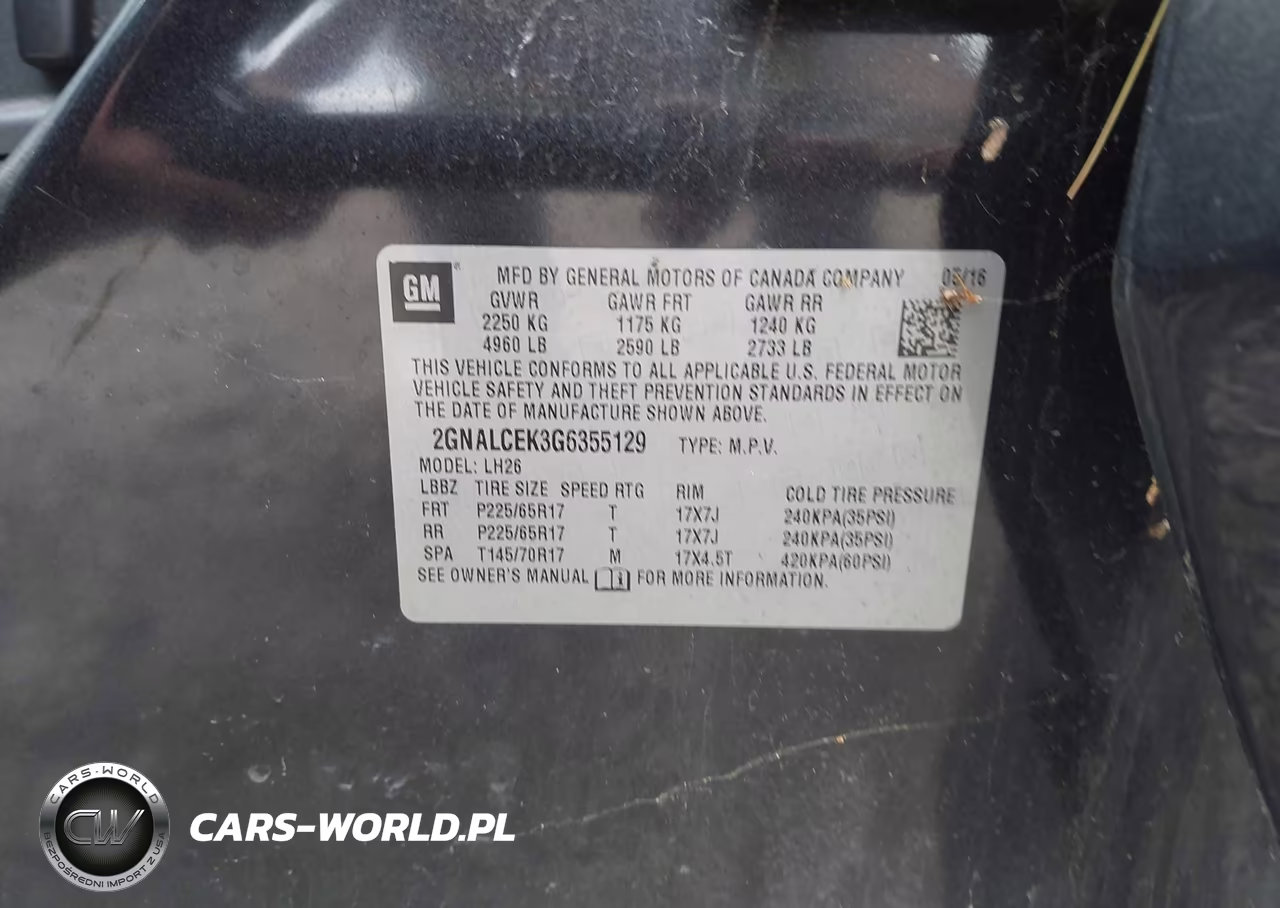 2016 Chevrolet Equinox Lt VIN:2GNALCEK3G6355129 - 9
