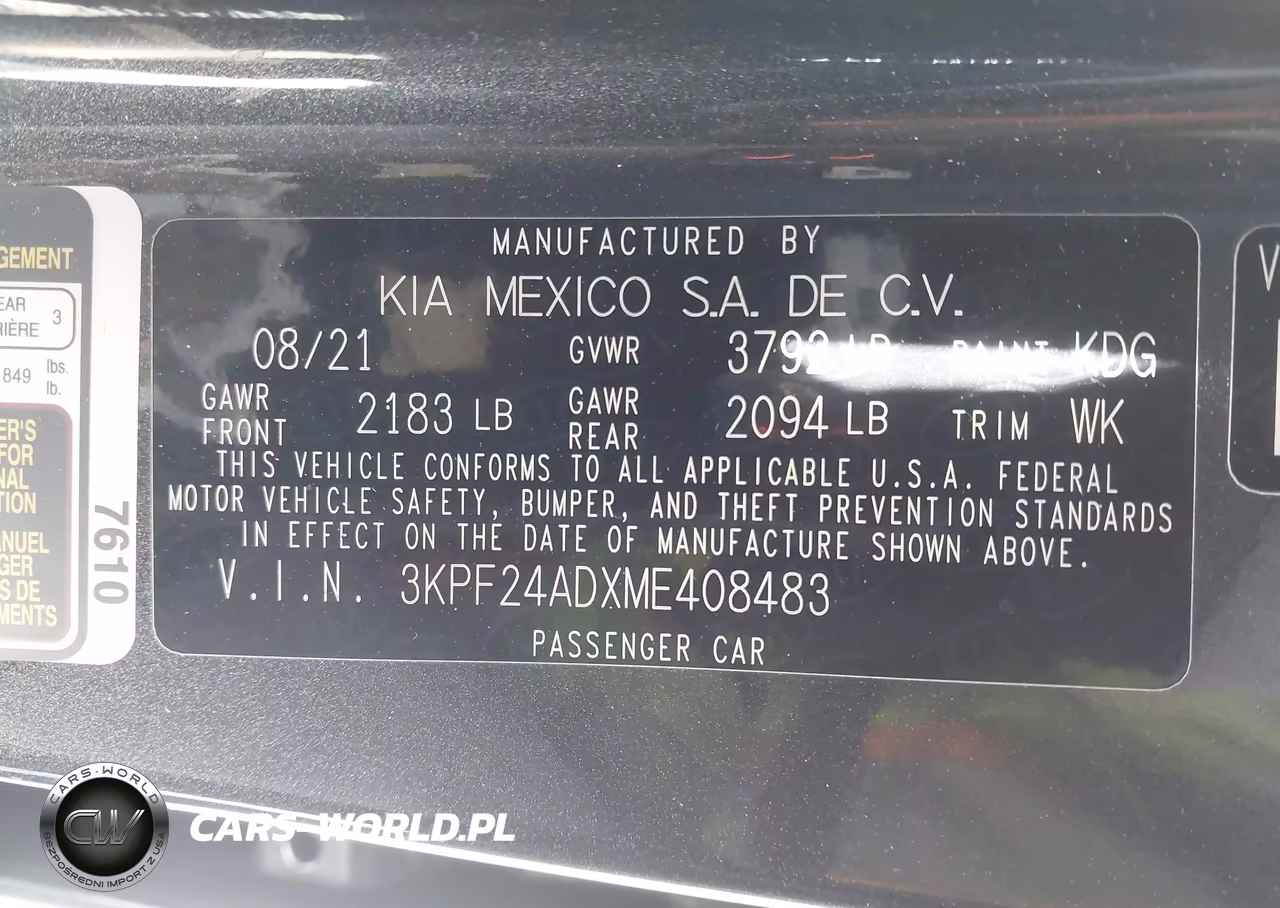 2021 Kia Forte Lxs VIN:3KPF24ADXME408483 - 9