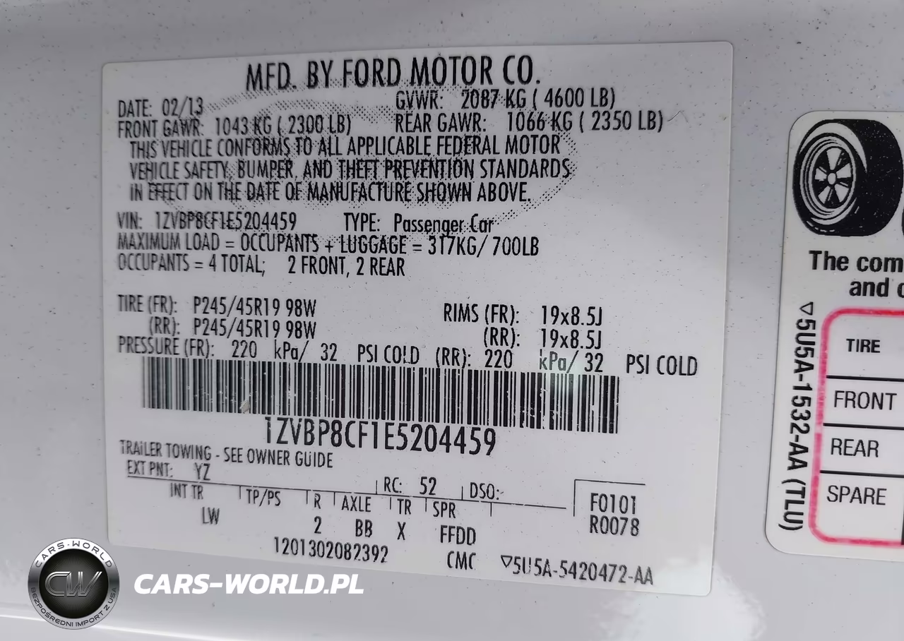2014 Ford Mustang Gt Premium VIN:1ZVBP8CF1E5204459 - 9