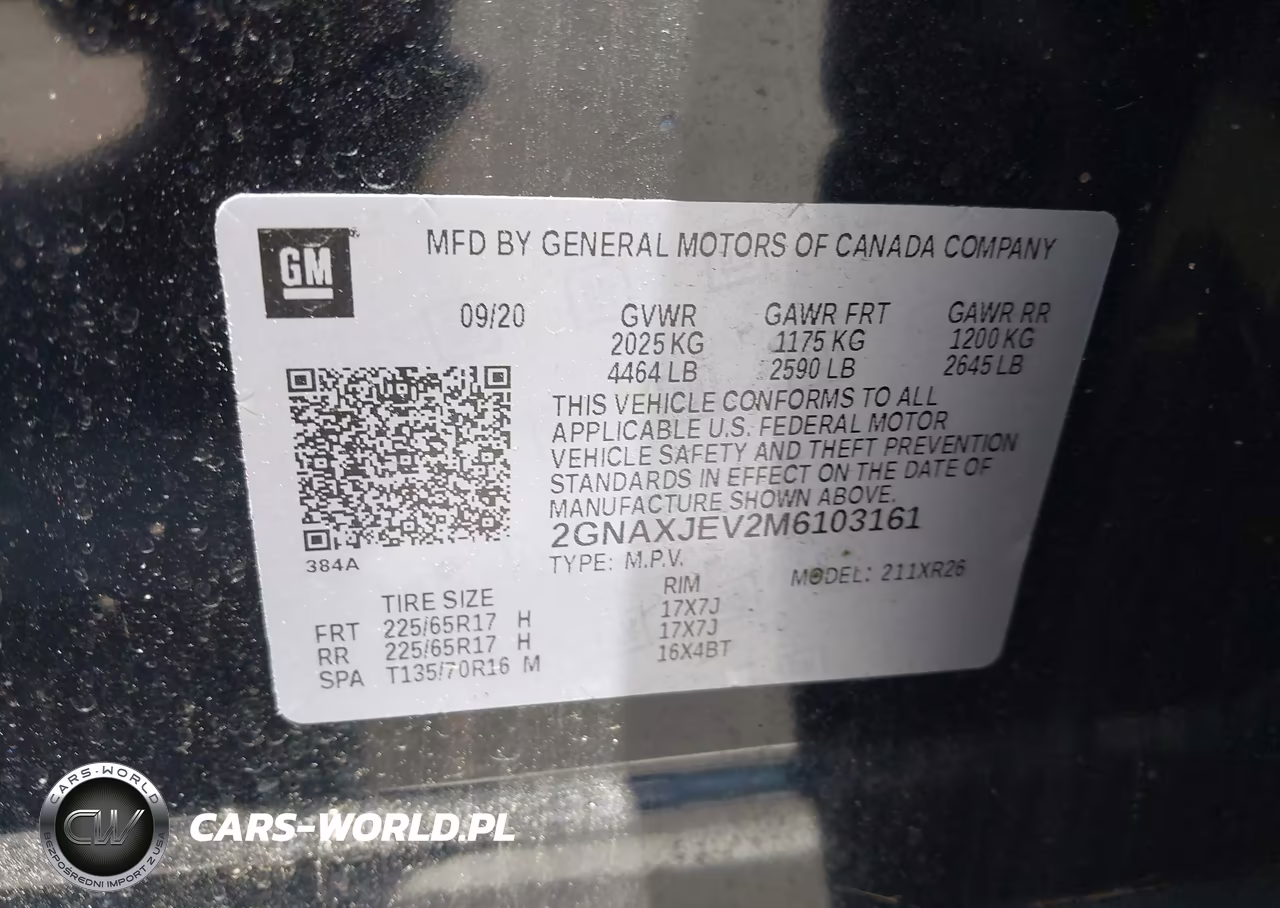 2021 Chevrolet Equinox Fwd 2Fl VIN:2GNAXJEV2M6103161 - 9